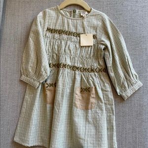 Apolina Workercheck dress 3/5 YR NWT
